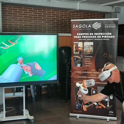 La tecnología de simulación SagolaSPRAY™ arrasa en ferias y centros de formación: todos quieren probarla